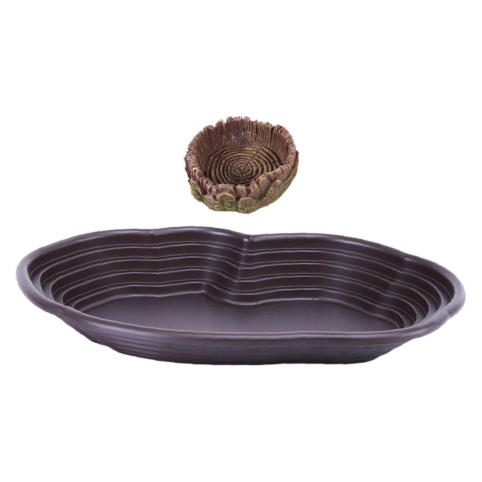 Water Dish Reptile - Reptile Bathing Dish Tortoise Feeder Amphibians