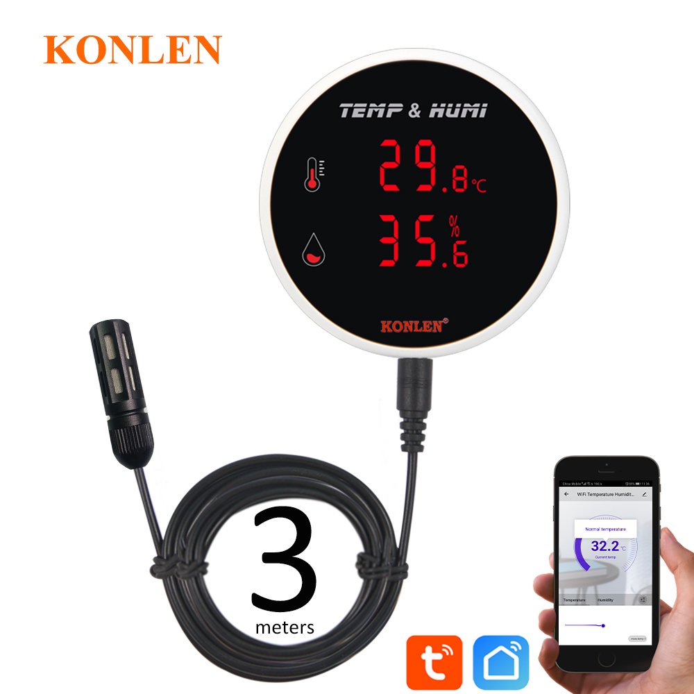Tuya WIFI Temperature Humidity - Digital Hygrometer Probe ulasan dan harga