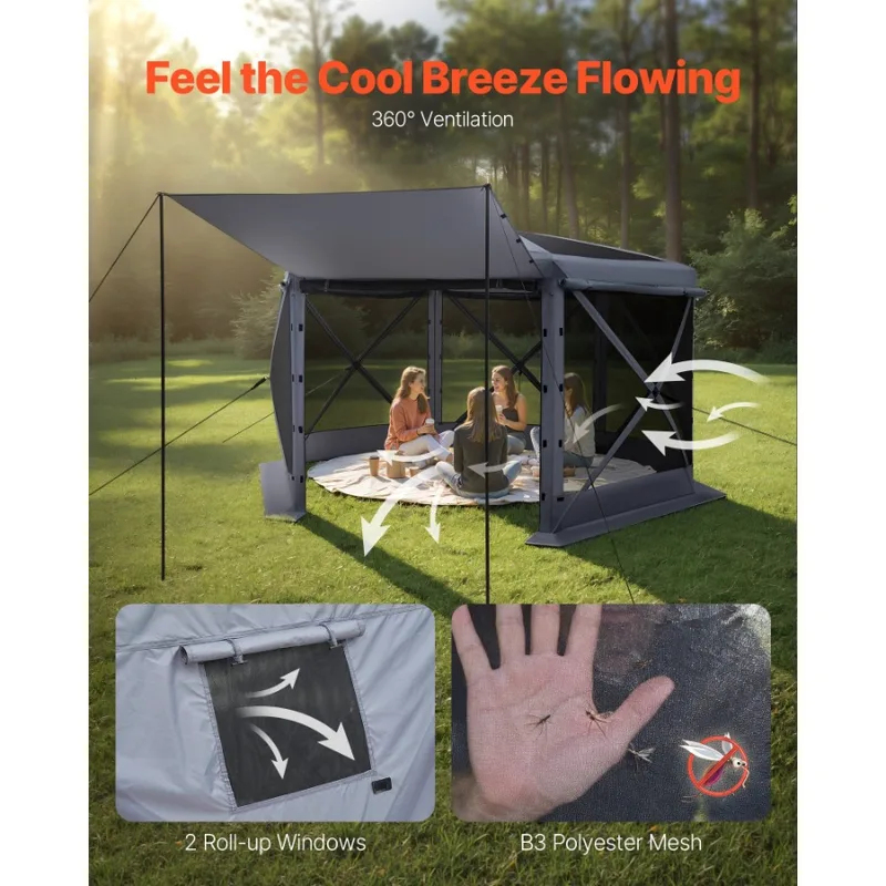 12x12ft 6 Sided Up Screen Gaze - Screen Top Mesh ulasan dan harga