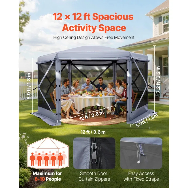 12x12ft 6 Sided Up Screen Gaze - Screen Top Mesh ulasan dan harga