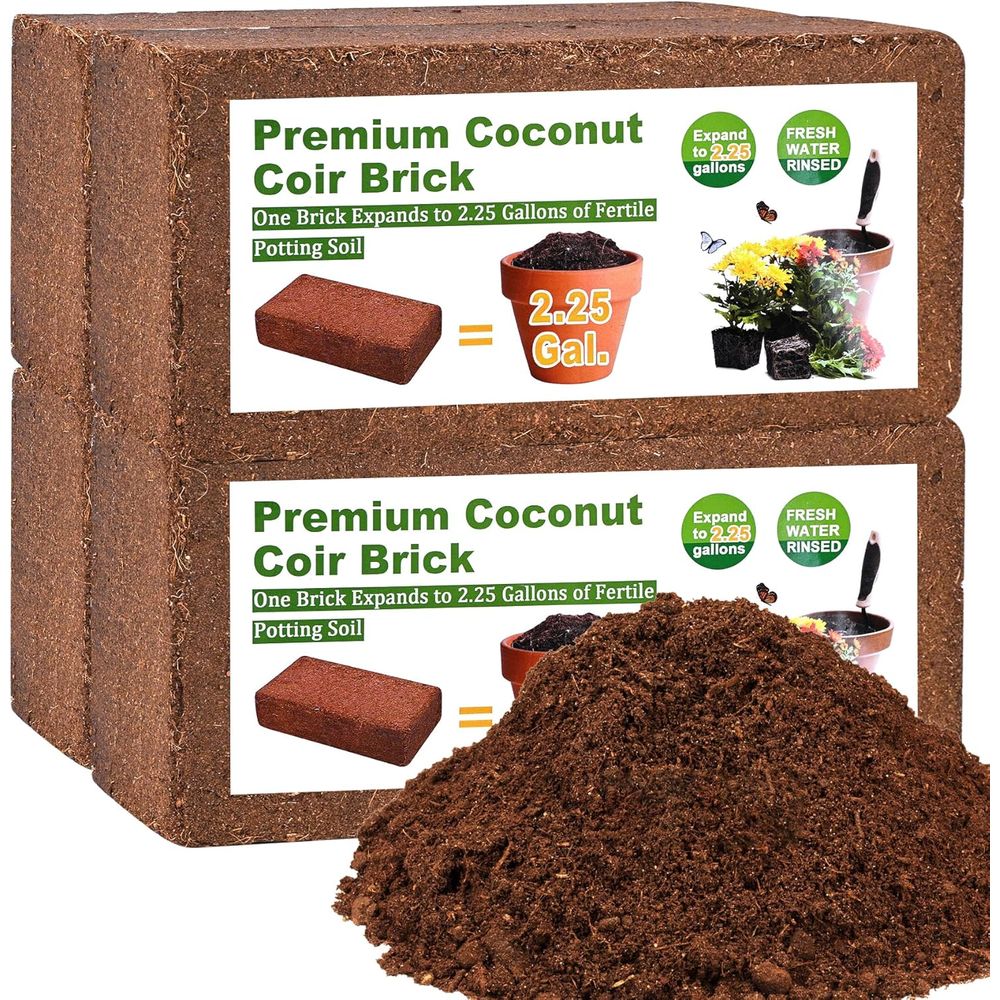 Organic Coconut Coir 4 Pcs Com - Substrate Coconut Fiber ulasan dan harga