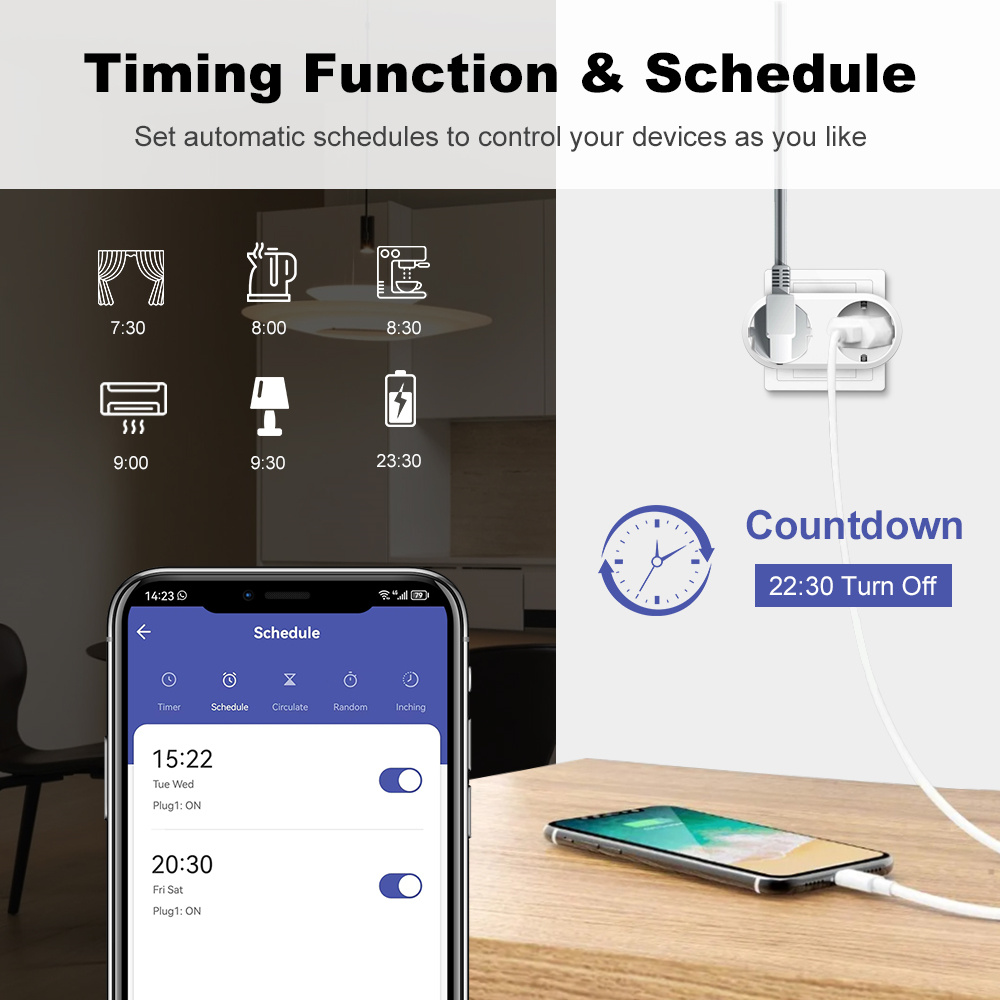 WiFi Smart Plug Dual Outlet 16 - Timer Dual Outlet ulasan dan harga