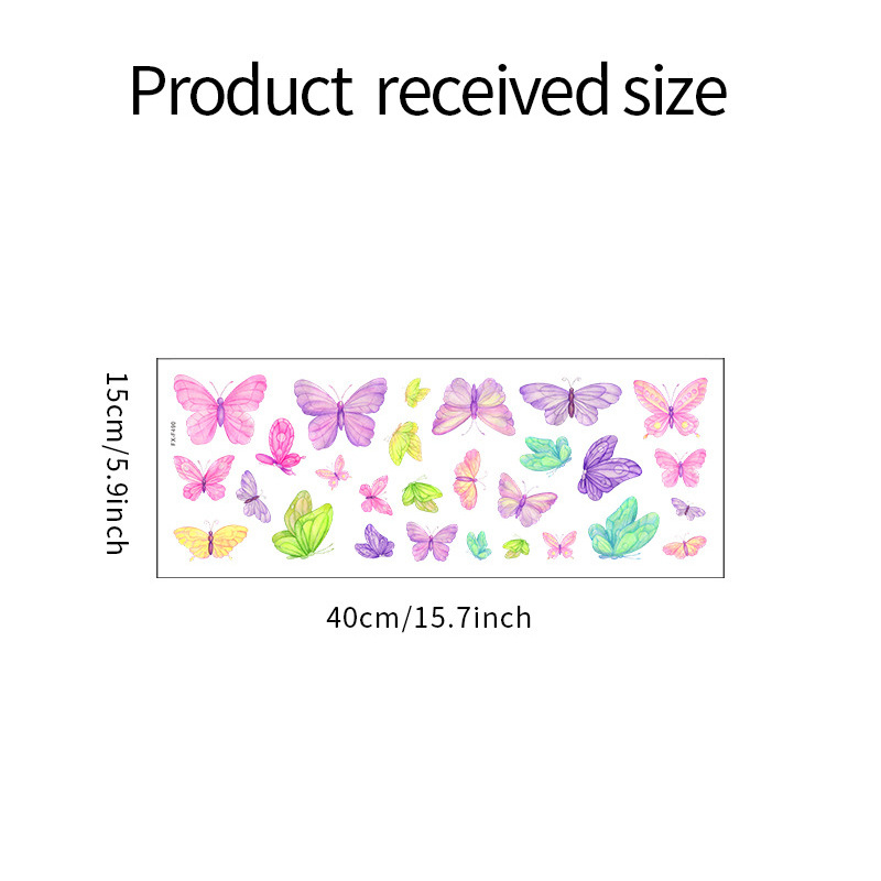 Romantic butterfly Wall Sticke - Pvc Panel Background ulasan dan harga