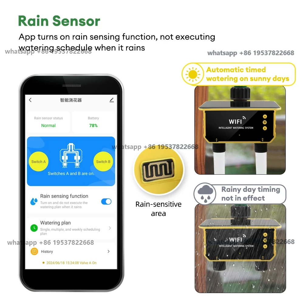 WiFi Solar Timer Dual Water Va - Timer Dual Outlet ulasan dan harga