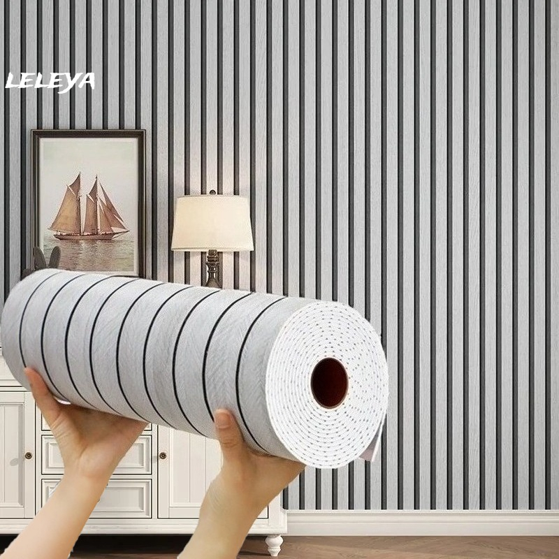 Self Adhesive Wood Grain Wall  - Pvc Panel Background ulasan dan harga