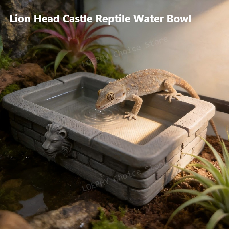Castle Reptile Water Bowl Lion - Water Dish Reptile ulasan dan harga