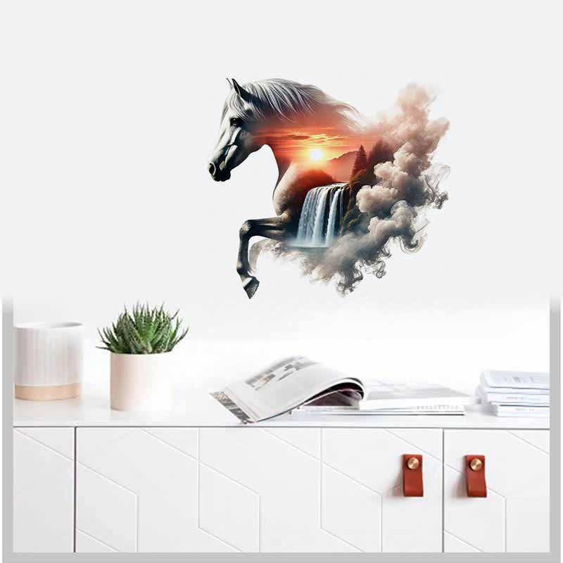 Majestic Horse Nature Stickers - Pvc Panel Background ulasan dan harga