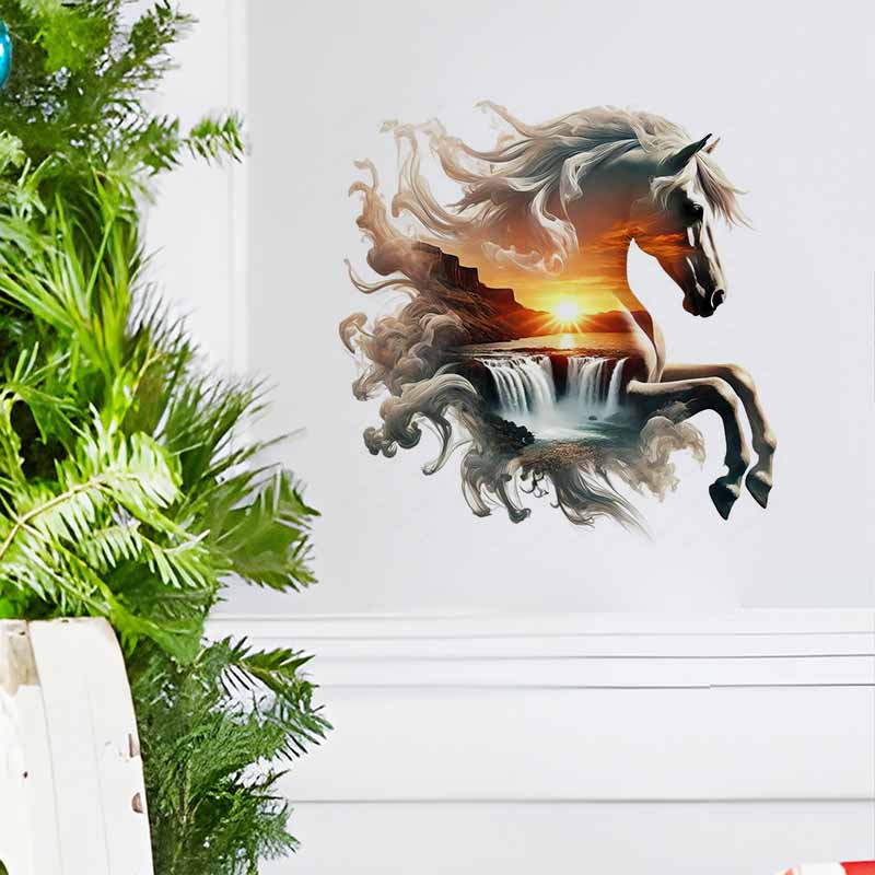 Majestic Horse Nature Stickers - Pvc Panel Background ulasan dan harga