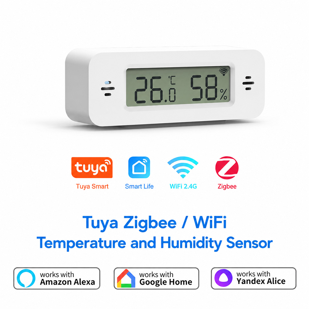 Tuya Zigbee WiFi Mini Temp & H - Digital Hygrometer Probe ulasan dan harga