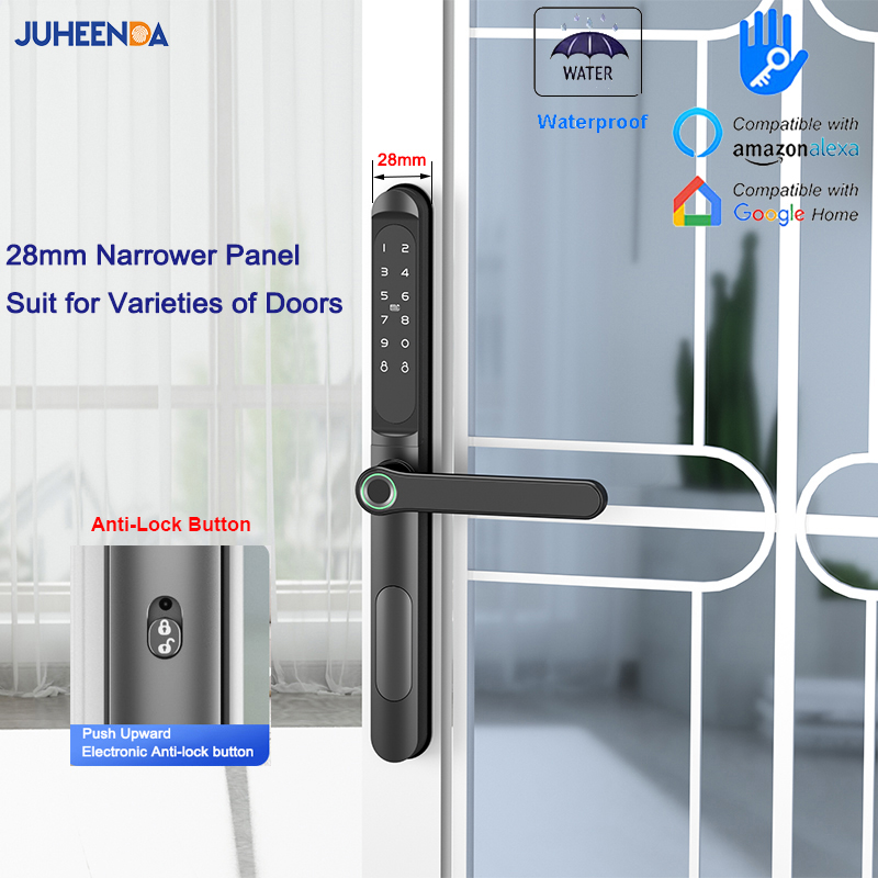 TTLock App Smart Aluminum Door - Glass Door Hinge ulasan dan harga